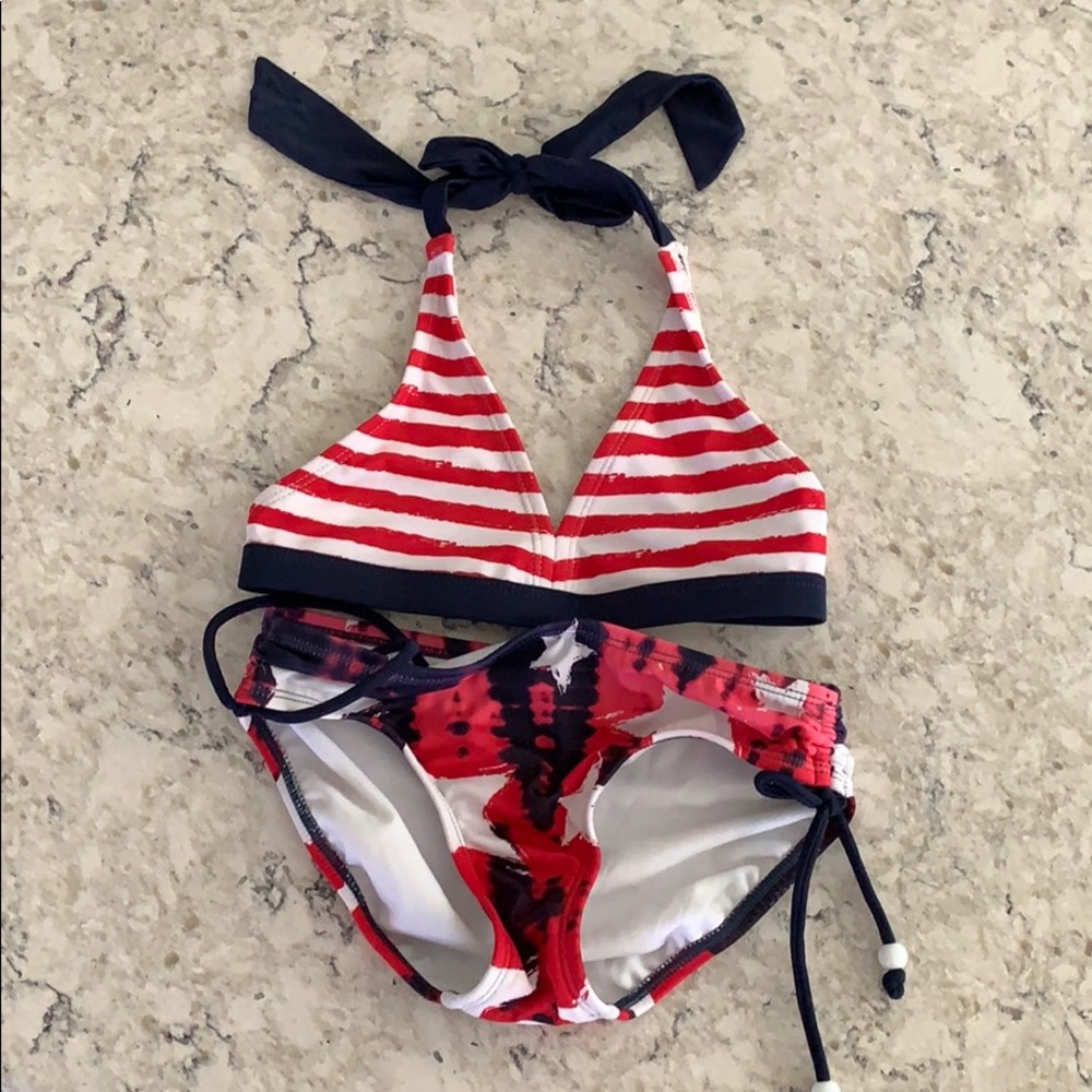 Justice Red, White, and Blue Girls Bikini